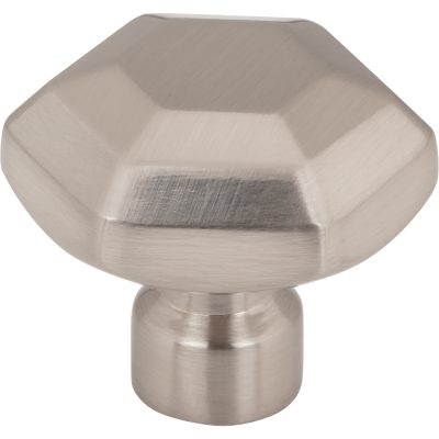 Dustin 1 1/4" Length Geometric Knob - Brushed Satin Nickel