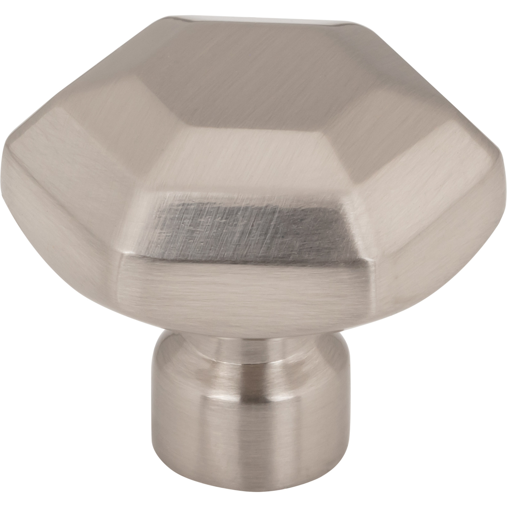 Dustin 1 1/4" Length Geometric Knob - Brushed Satin Nickel