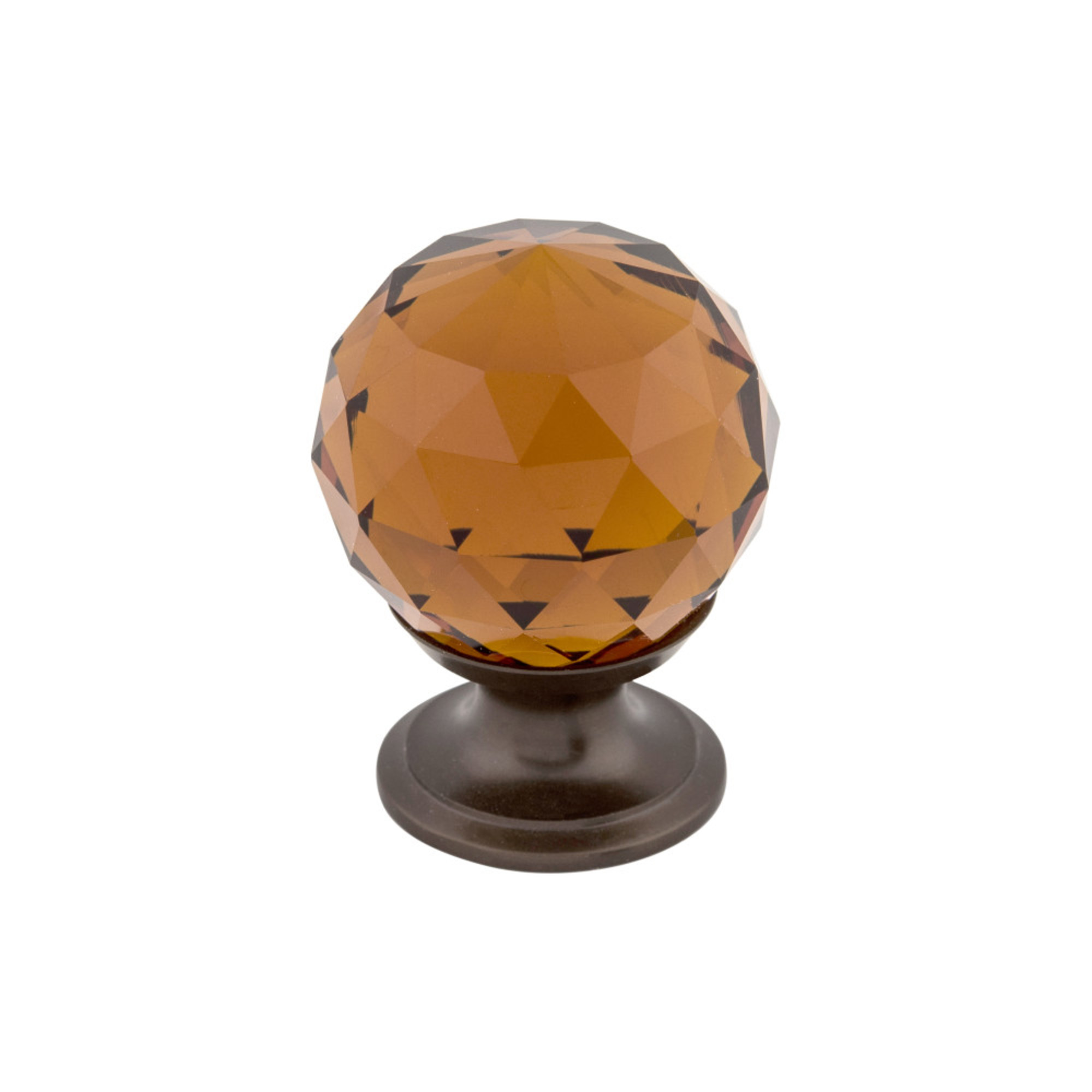 Wine Crystal 1 1/8" Diameter Round Knob - Oil Rubbed Bronze