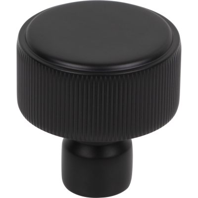Dempsey 1 1/4" Length Round Knob - Flat Black