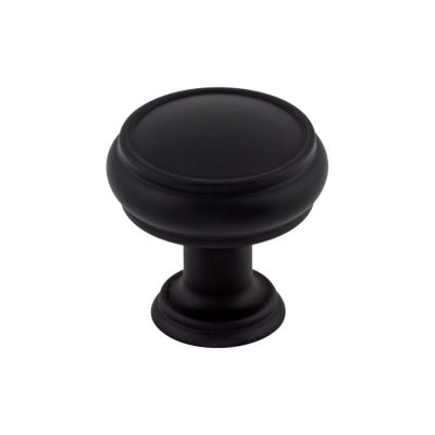 Eden 1 3/16" Diameter Round Knob - Flat Black