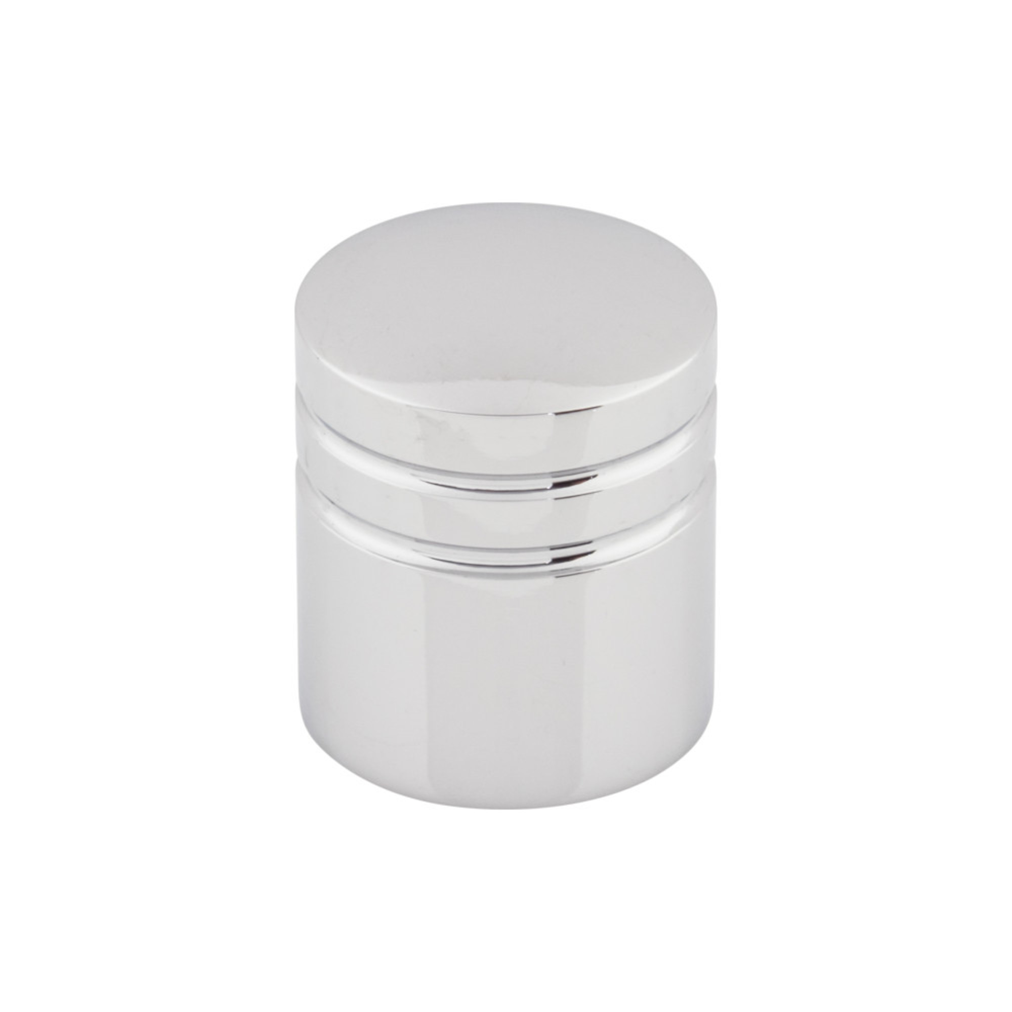 Stacked 1" Diameter Round Knob - Polished Chrome