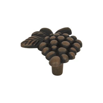 Vineyard Grapes 2" Length Novelty Knob - Rust