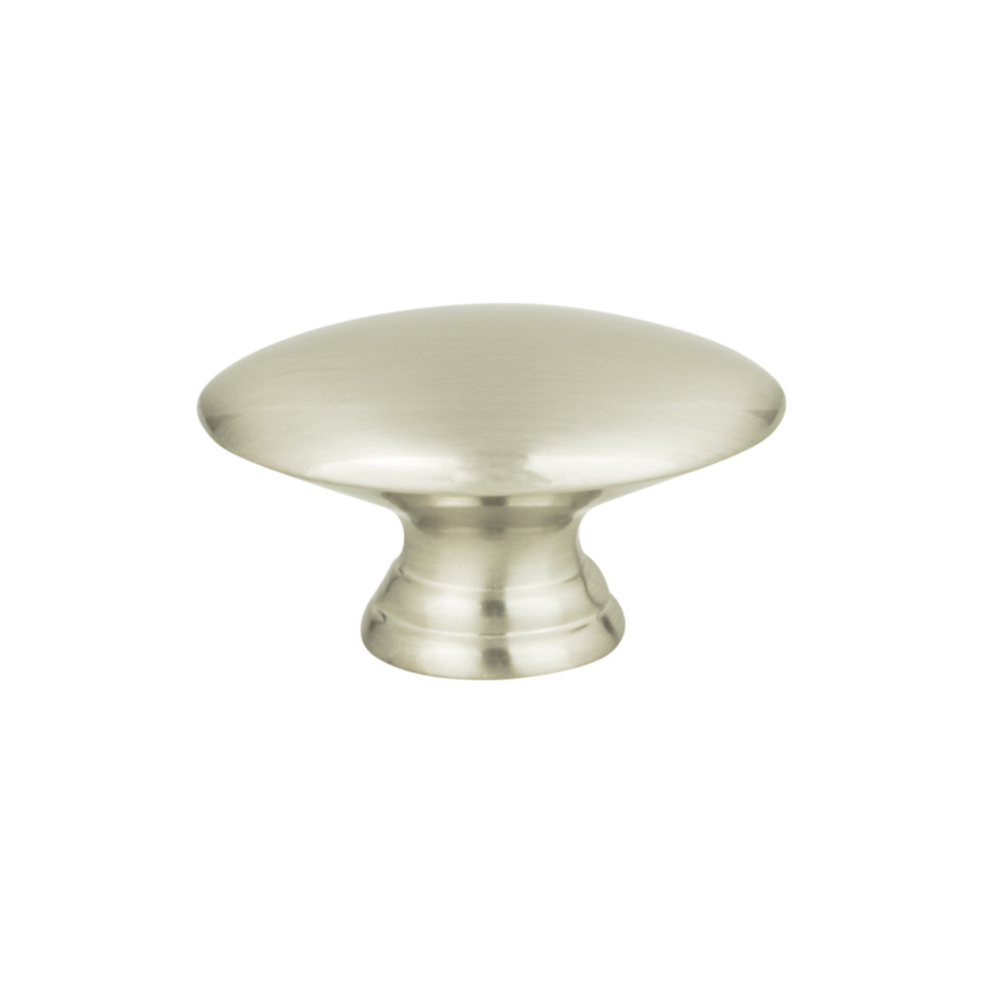 Egg 1 1/2" Length Oval Knob - Brushed Nickel