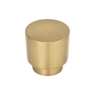 Tom Tom 1 1/4" Diameter Round Knob - Warm Brass