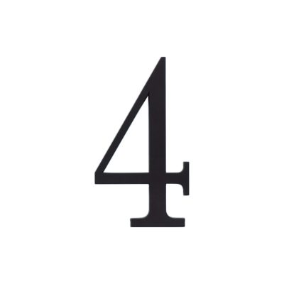 Traditionalist 6" H Floating Mount House Number - Matte Black