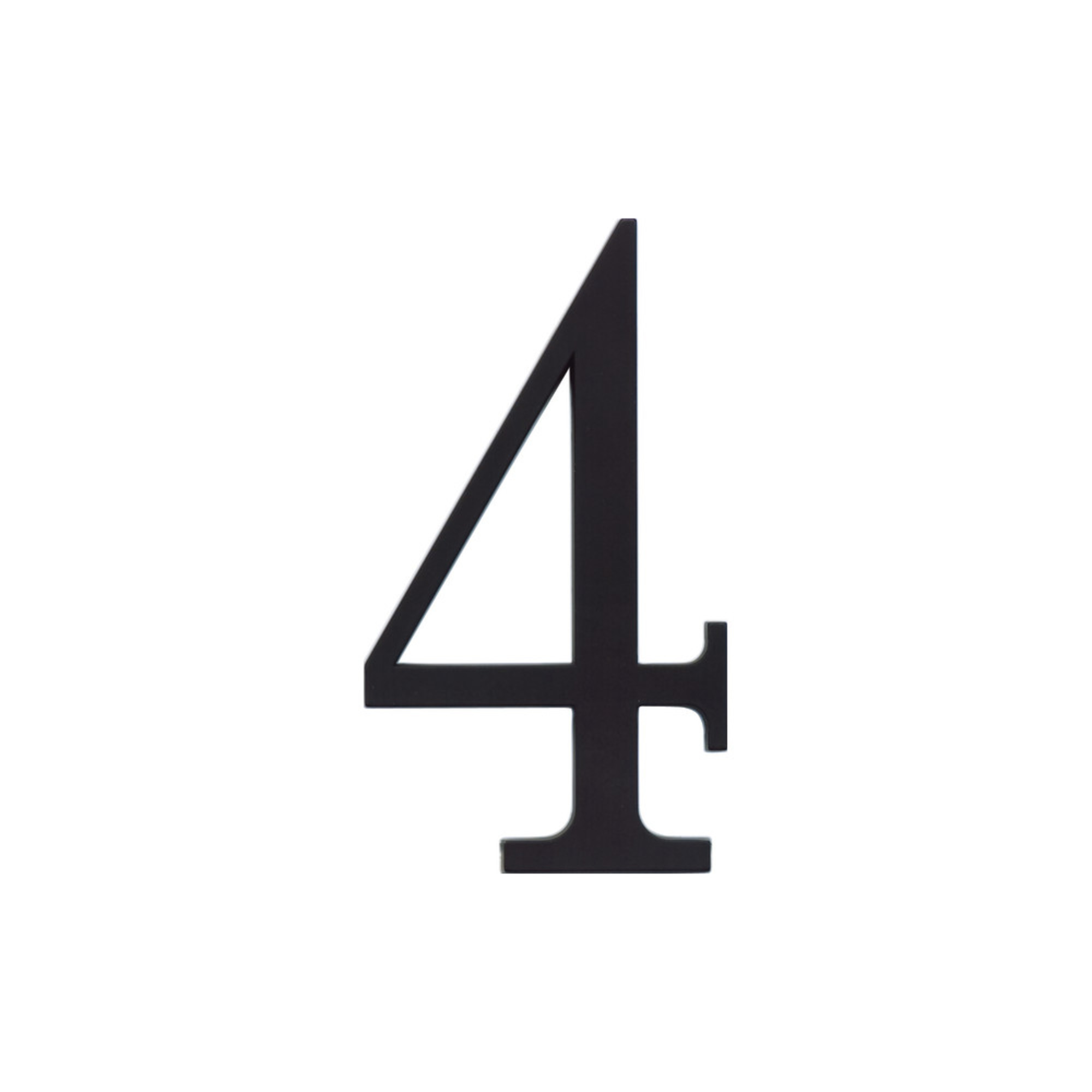 Traditionalist 6" H Floating Mount House Number - Matte Black