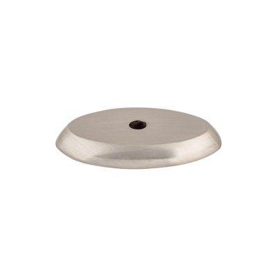 Aspen II Oval Knob Backplate - Brushed Satin Nickel
