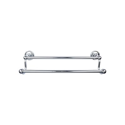 TOP BATH (R) Edwardian Bath Double 26 1/2" Wall Mounted  Towel Bar - Polished Chrome