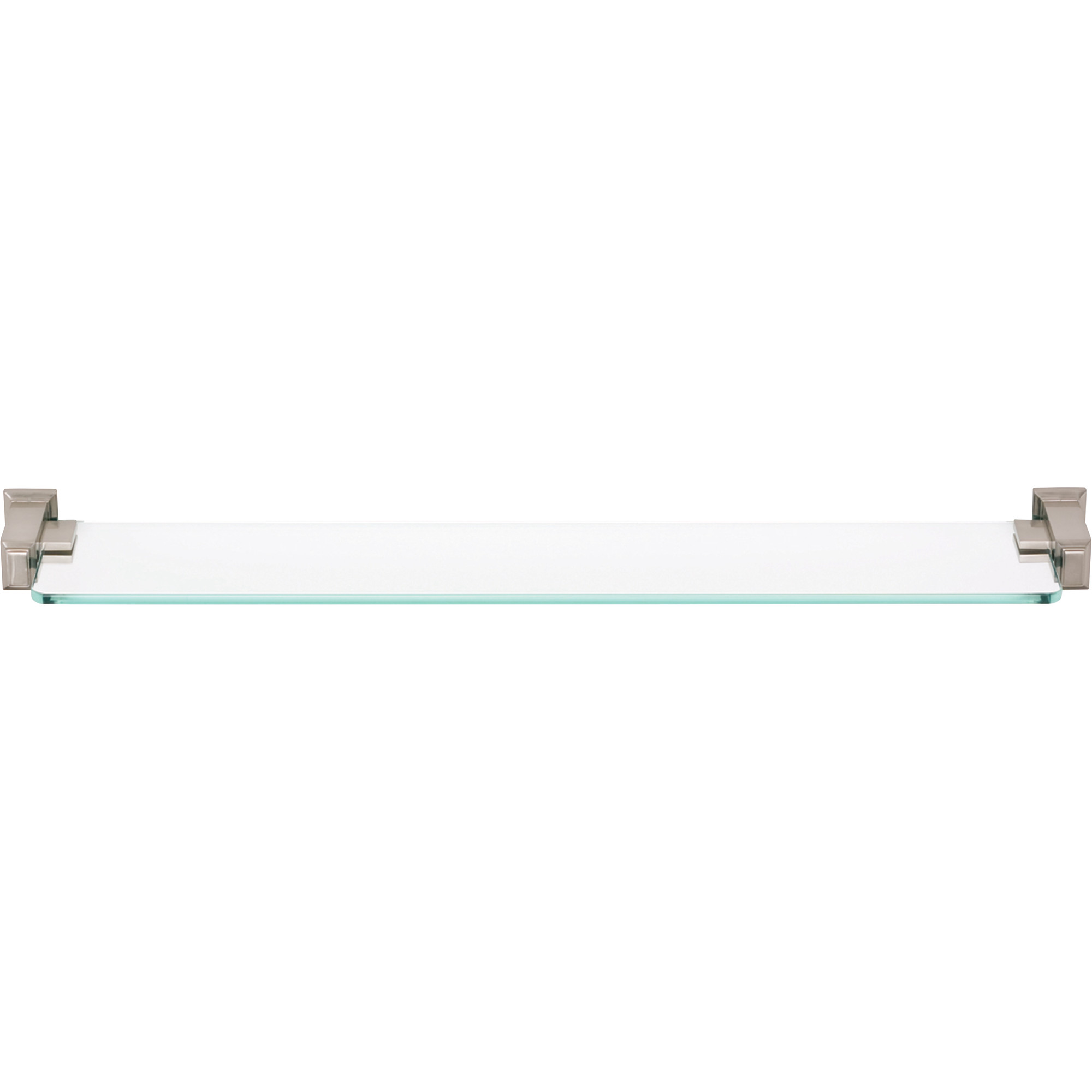 Sutton Place Bath Glass Shelf 24 Inches Brushed Nickel - Brushed Nickel