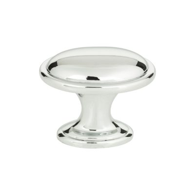 Austen 1 5/16" Length Oval Knob - Polished Chrome