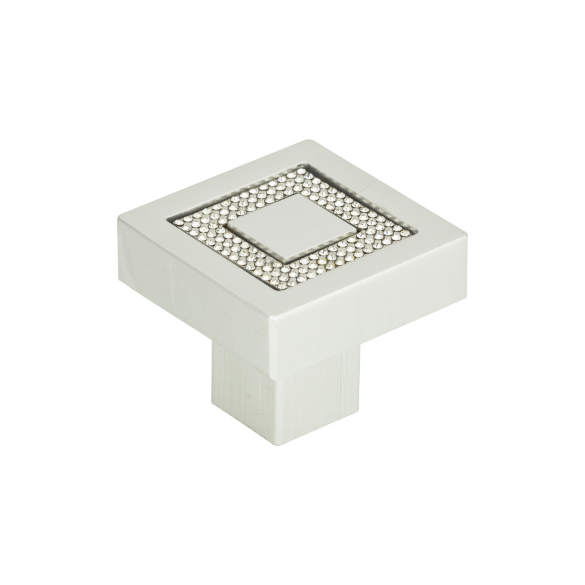 Crystal 1 3/8" Length Square Knob - Image 2
