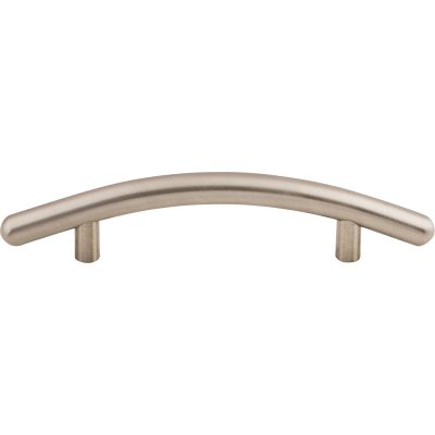 Curved 3 3/4" Center to Center Bar Pull - Brushed Satin Nickel