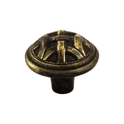 Celtic 1 1/4" Diameter Round Knob - Dark Antique Brass