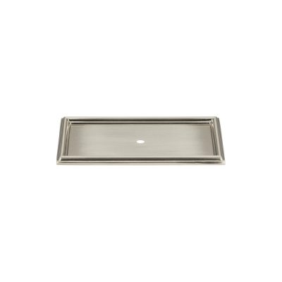 Campaign Rope Knob Backplate - Brushed Nickel