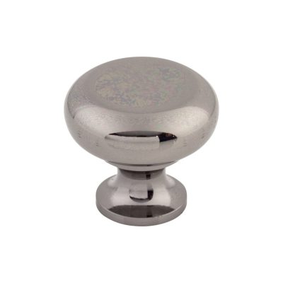 Flat Faced 1 1/4" Diameter Round Knob - Black Nickel