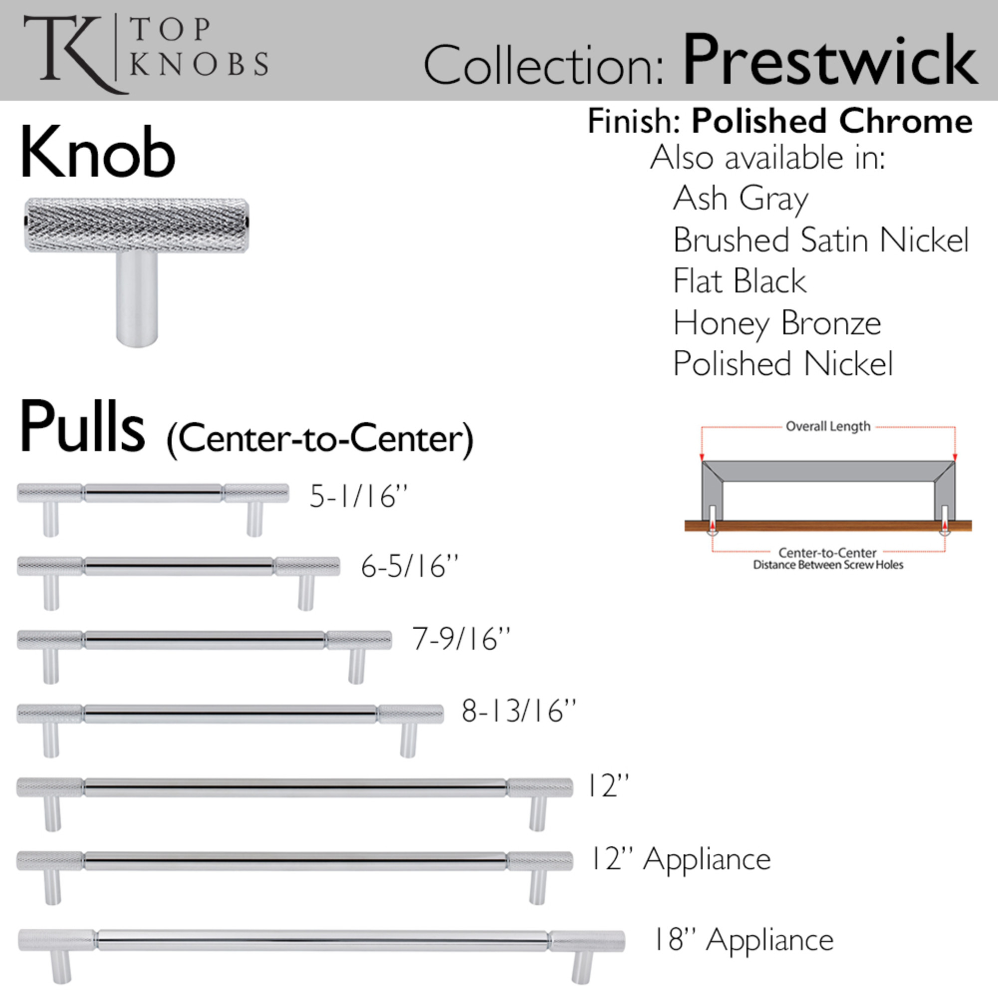 Prestwick 7 9/16" Center to Center Bar Pull - Image 3