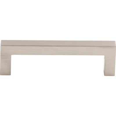 Square Bar 3 3/4" Center to Center Bar Pull - Brushed Satin Nickel